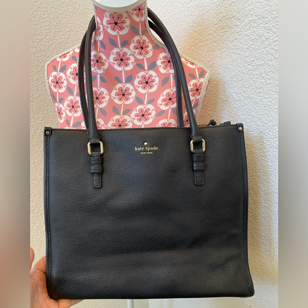 Kate Spade Black Pebbled Tote